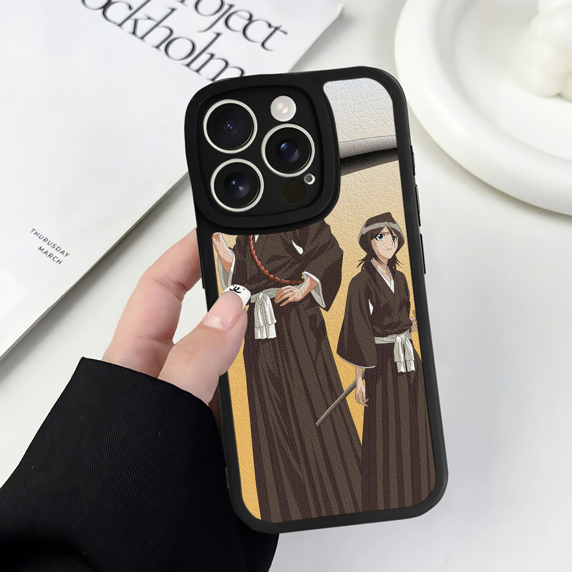 （画像用） ブリーチ BLEACH 【iPhone 16シリーズ対応】シリコンスマホケース（レザー調） 材質：シリコン